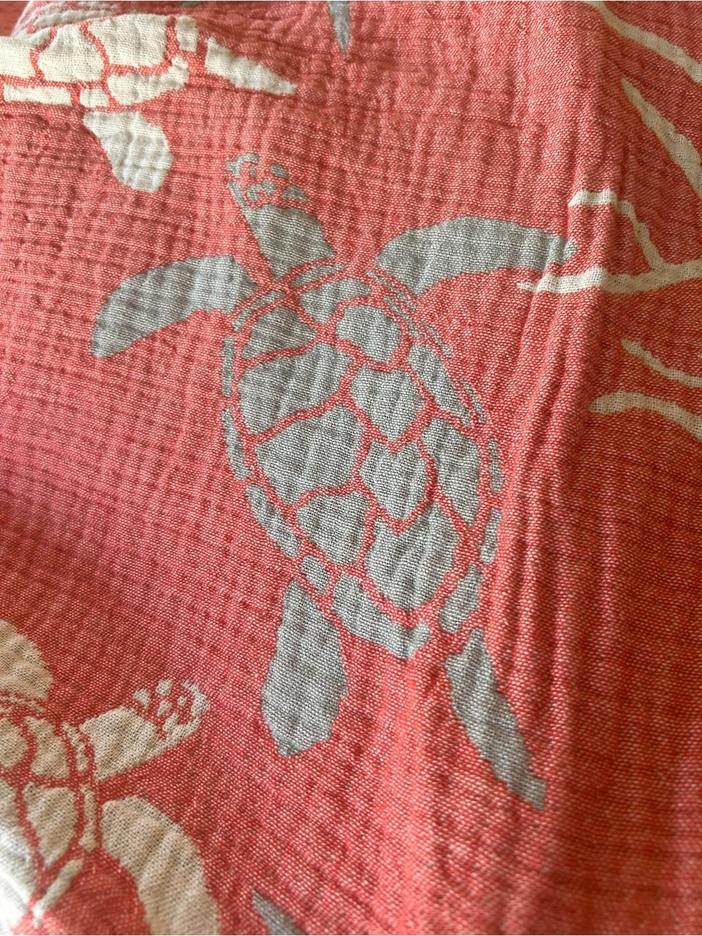 Coral Sea Turtle Beach Towel 2 Side FLiPSiDE Woven Luxury Cotton NEW